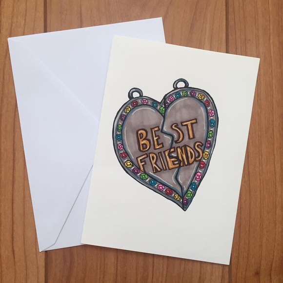 Best Friends Forever Notecard Illustration - Picture 1 of 2